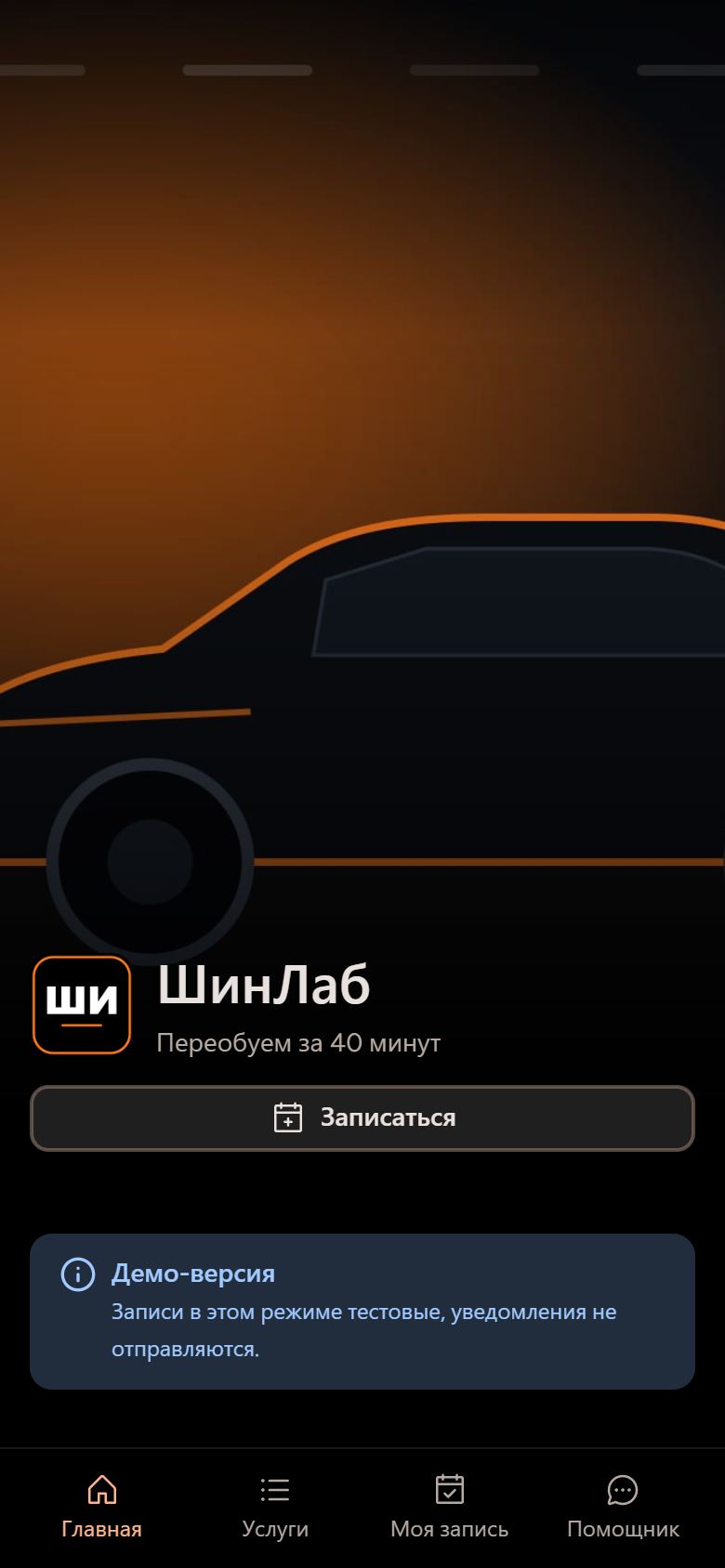 ШинЛаб: главная страница
